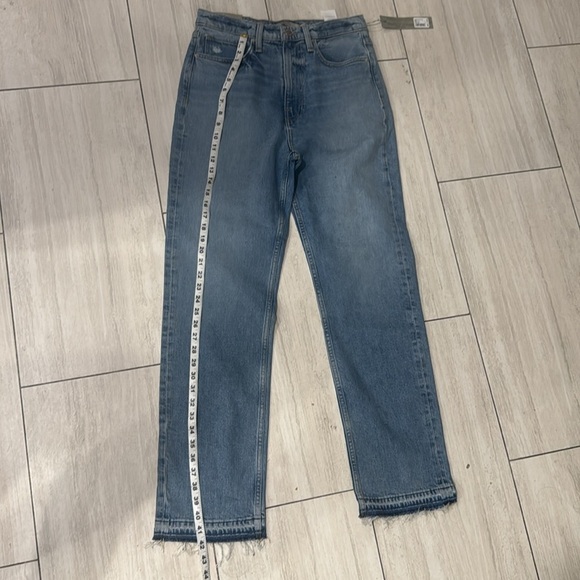 Hudson Jade High Rise Straight Loose Fit Distressed Jeans Asteroid Size 27 - Picture 5 of 12